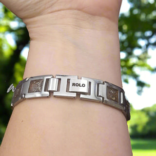 engraved clasp Tungsten Inlay Ashes Bracelet