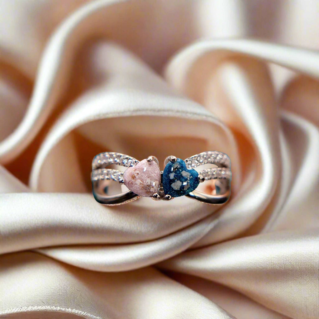 The Olivia Hearts Ashes Inclusion Ring – Cumbria Life Casting