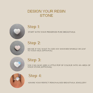 design your resin breastmilk jewellery