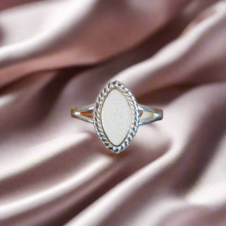 iridescent sparkle Lariat Breastmilk Inclusion Ring