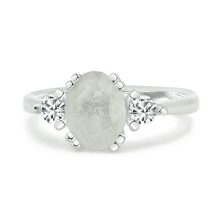 non yellowing breast milk glass ring sterling silver