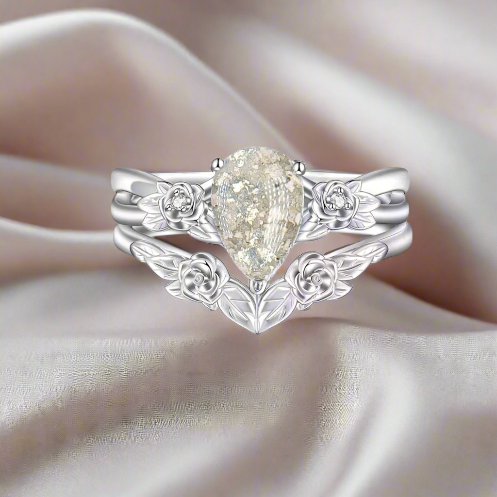 The Amarosa Ashes Inclusion Stacker Ring – Cumbria Life Casting