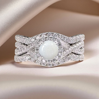 The Embrace Breast Milk Inclusion Stacker Ring