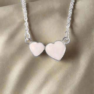 The Blossom Hearts Breastmilk Pendant small-blue hue large-pink hue