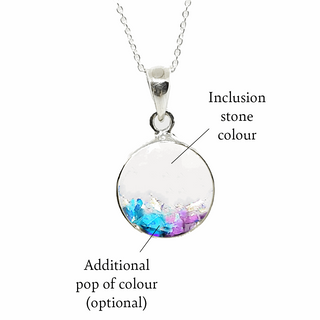 The Carina Breast Milk Pendant pure milk pop of blue leaf and purple leaf