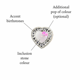 pop of pink leaf breastmilk heart charm