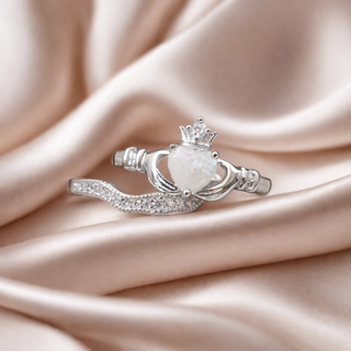 The Claddagh Stacker Breastmilk Inclusion Ring