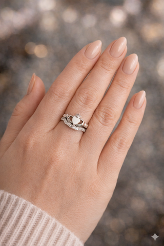 The Claddagh Stacker Breastmilk Inclusion Ring