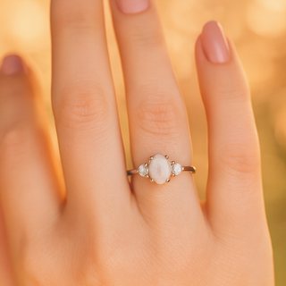 The Maeve Glass Breastmilk Inclusion Ring – Sterling Silver - Gold - Glass - Resin – Keepsake Jewellery