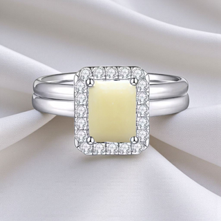 The Lumora Breast Milk Inclusion Stacker Ring