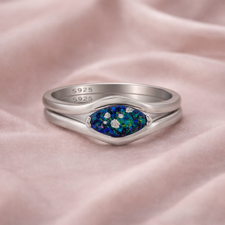 The Harmony Ashes Inclusion Stacker Ring