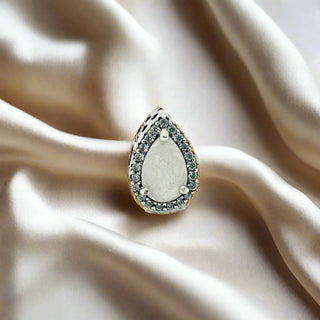 pearl shimmer Teardrop double-sided Breastmilk Charm