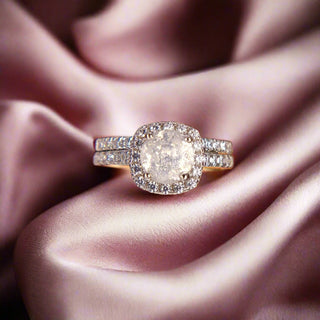Maria breastmilk ring diamond leaf