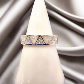 breastmilk pearl shimmer and ashes Symmetry Breastmilk Ring