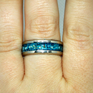 Stainless Steel Mid Channel Band ashes and cornflower blue sparkle.jpg
