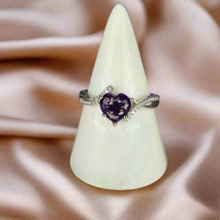 amethyst jewel ink Wren Ashes Inclusion Ring