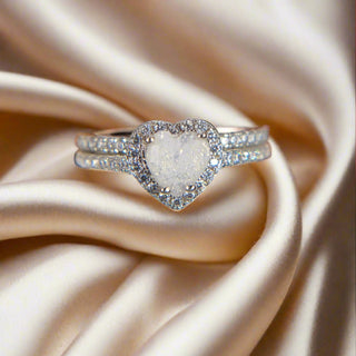 diamond leaf Zara Stacking Breastmilk Inclusion Ring