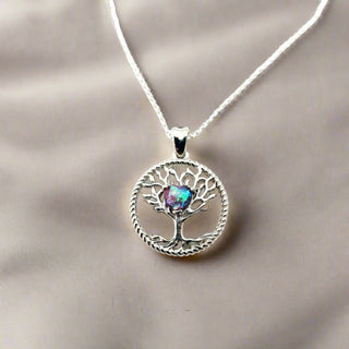 galaxy leaf Tree of Life Ashes Pendant