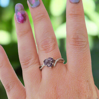 scale on hand Wren Ashes Inclusion Ring