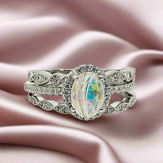 Olympia Oval with lock of fur and rainbow leaf