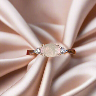 pink hue pearl shimmer Verity Breastmilk Inclusion Ring